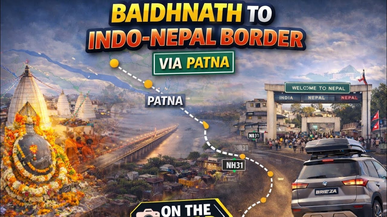 Delhi to Nepal Road Trip EP 5 | Baidhnath to Raxaul Border via Patna | Foggy Night Drive
