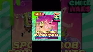 Congratulations Spongebob for winning The Nickelodeon Kids Choice Awards!