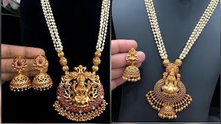 One gram gold pearl jewelry|pearl long 