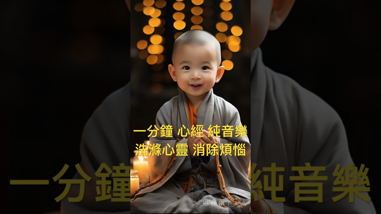 一分鐘 心經 純音樂 洗滌心靈｜佛语禅音｜伶俐小和尚