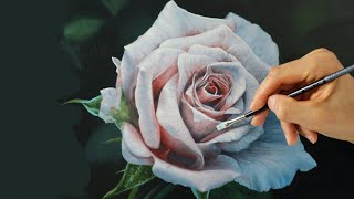 how to paint a rose - realistic rose painting tutorial