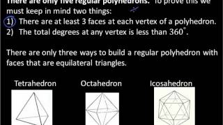 Video 18 4.3 Five Regular Polyhedra (error!  redo this video)