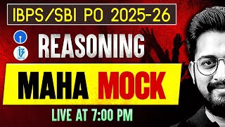 Sbi Po Ibps Po 2025  Maha Mock  Reasoning Mock Test For Bank Exams  By Sachin Sir