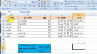 excel darija recherche, recherchev , rechercheh :