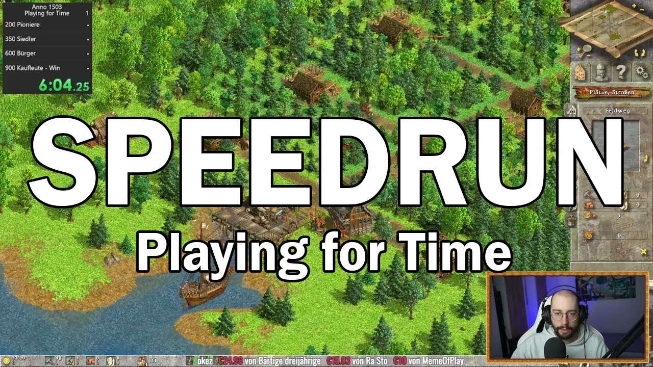 ANNO 1503 "Playing for Time" in 2h 04m 33s (No FF) | Speedrun