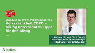 Online-Patientenakademie: Volkskrankheit COPD häufig unterschätzt, Tipps für den Alltag