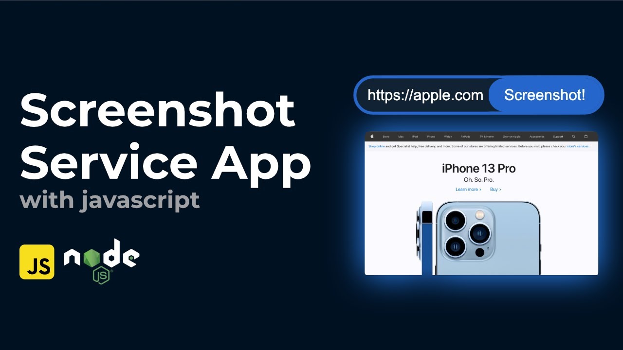 Website Screenshot Service (Javascript and Node.js) - YouTube