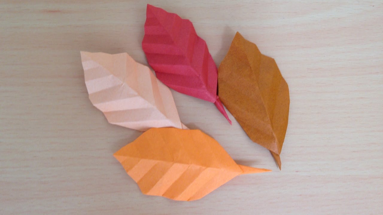 折り紙 落ち葉 枯れ葉 簡単な折り方 Origami Fallen Leaves Youtube