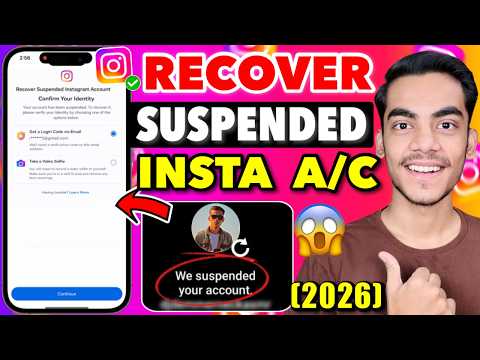 How To Recover Suspended Instagram Account 2026| Recover Instagram Disable Account| Recover Insta ID