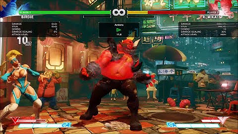 SFV - Birdie 947 damage dizzy combo vs R. Mika