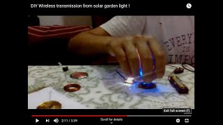 DIY Wireless transmission from solar garden light !