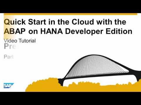 Video tutorial for the SAP NetWeaver AS ABAP on SAP HANA developer edition