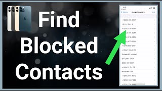 How To Check Blocked Numbers On iPhone