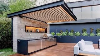 Modern Patio Design Ideas 2024 Home Garden Landscaping ideas| Outdoor Kitchen Seating Ideas