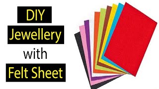 5 DIY Jewellery with Felt Sheet | No Sew | @CraftStack
