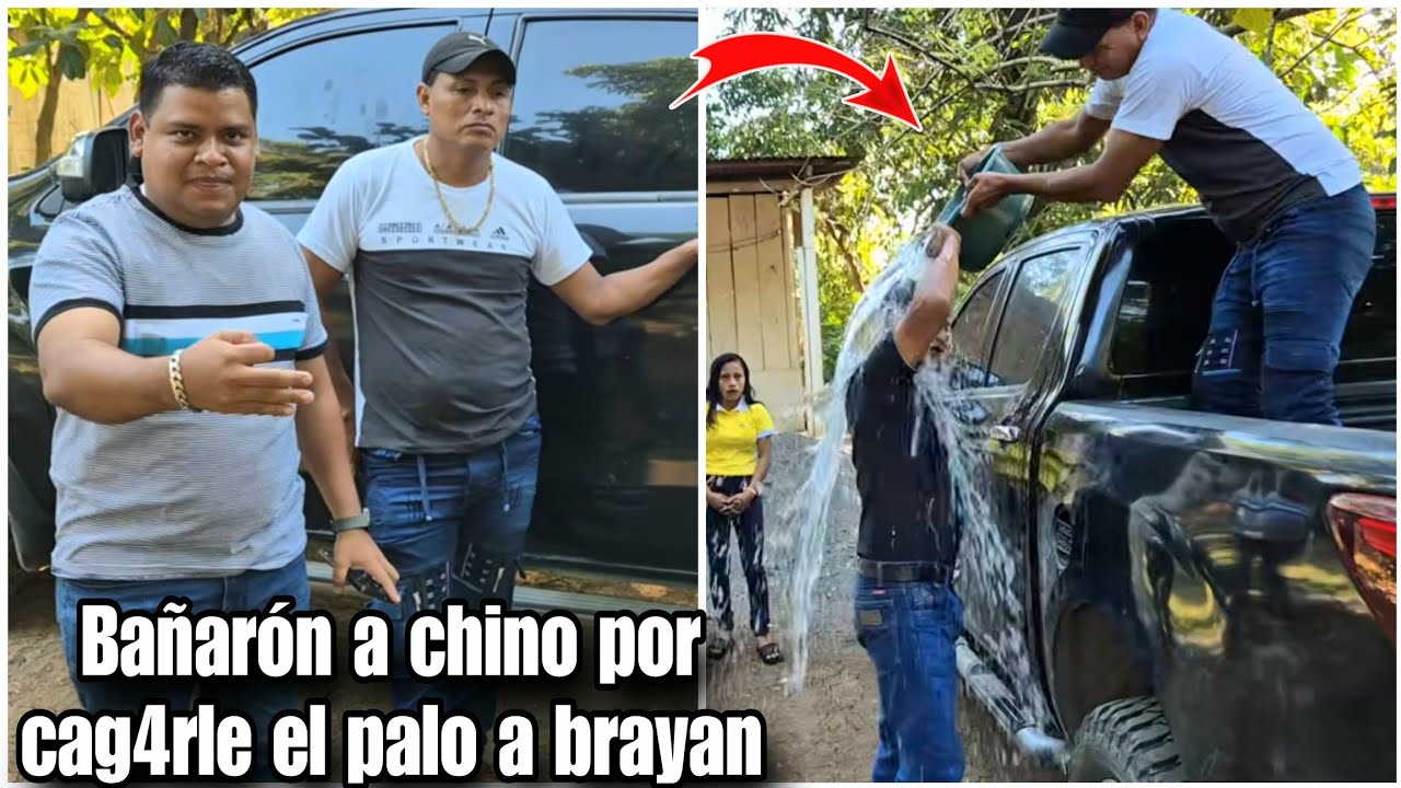 chino perdió la apuesta y le toco que rola lo bañara sin nada😳