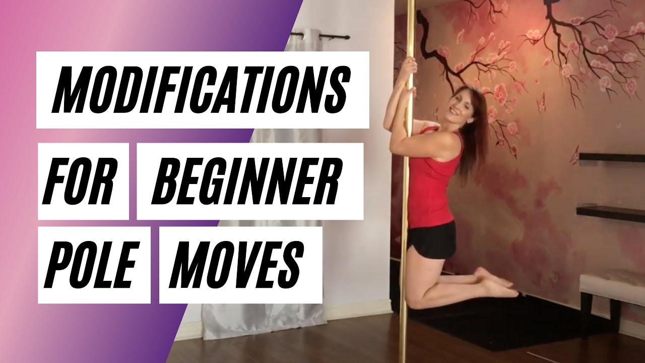 Strength modifications for beginner pole dance moves (static