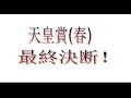 【天皇賞春 2020】予想を公開。フィエールマン本命【競馬予想】