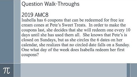 2019 AMC8 Question 14 - Walkthrough