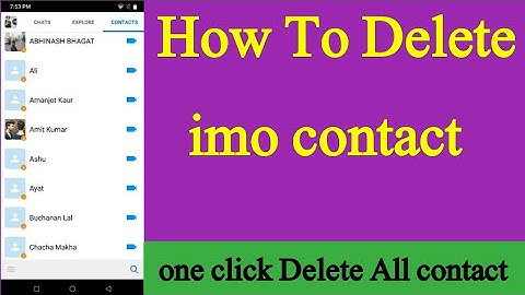 How to delete imo contact just one click