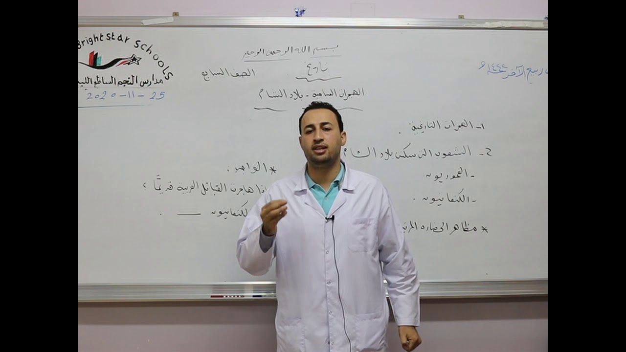 مادة التاريخ للصف السابع الأساسي/   درس الهجرات السامية وبلاد الشام