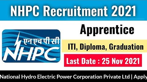 NHPC Recruitment 2021 | NHPC Apprentice Recruitment 2021 | #NHPC #Apprentice #Recruitment 2021