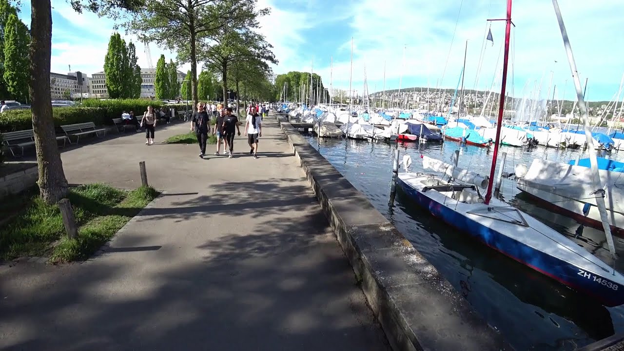 9. Mai 2021, Zürisee-Ufer von Hafen Enge über Bürkliplatz, Bellevue, Zürihorn bis Park Tiefenbrunnen