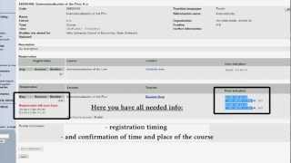 Course registration guide