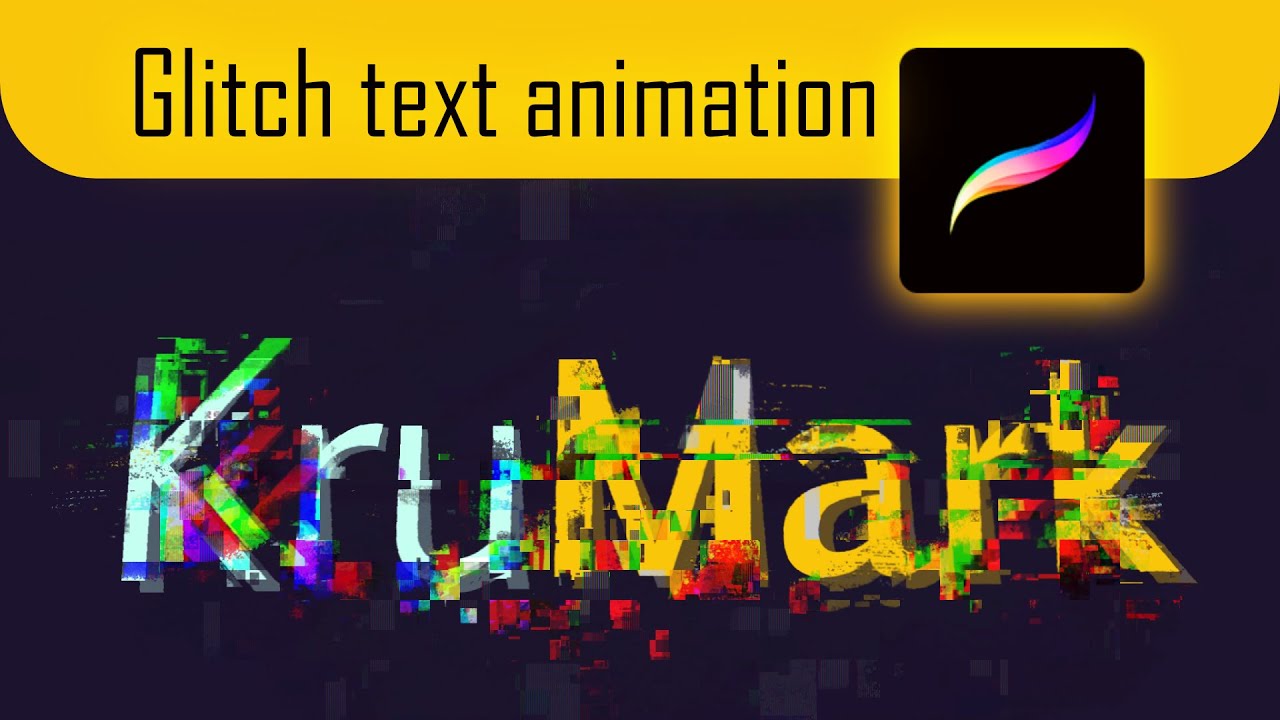 Glitch Text Animation in Procreate for iPad Tutorial