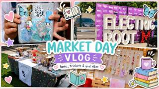 A Chaotic Bookish Market Vlog 🌦️📚🌸 Prep With Me + Two Market Adventures