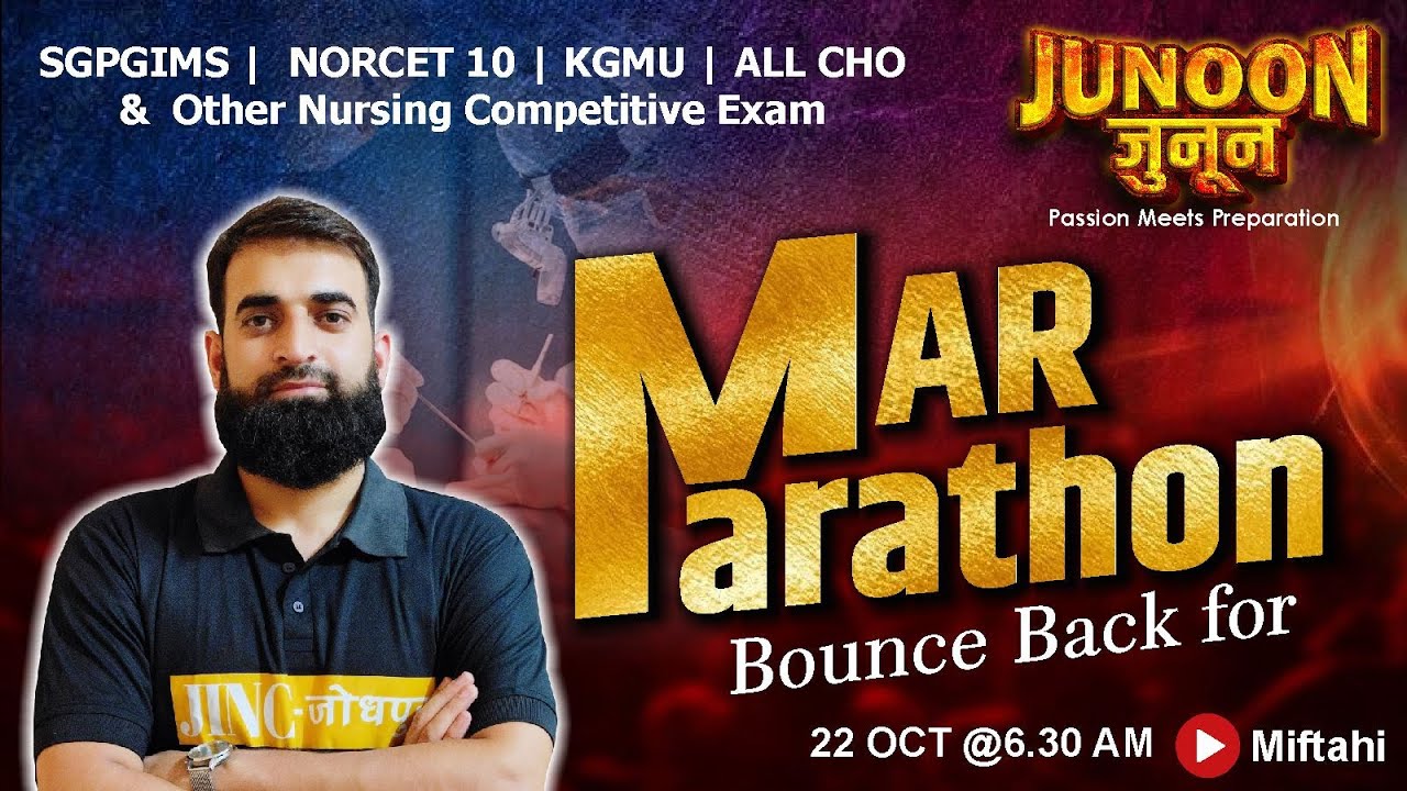 Maha Marathon SGPGIMS | KGMU | RRB | NORCET 10 | ALL CHO & Other Nursing Exam MCQs Express - Miftahi