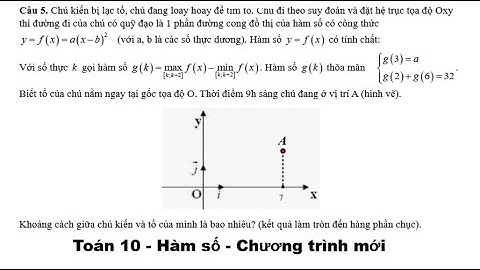 Liên trường THPT Nghệ An: Chú kiến bị lạc tổ, chú đang loay hoay để tìm tổ. Chú đi theo suy đoán và