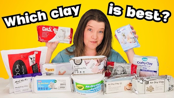 NEW* Best & Worst Air Dry Clays  Testing 5 Clays (Sculpey, Craft Smart,  Activa, Mont Marte & Pepy) 