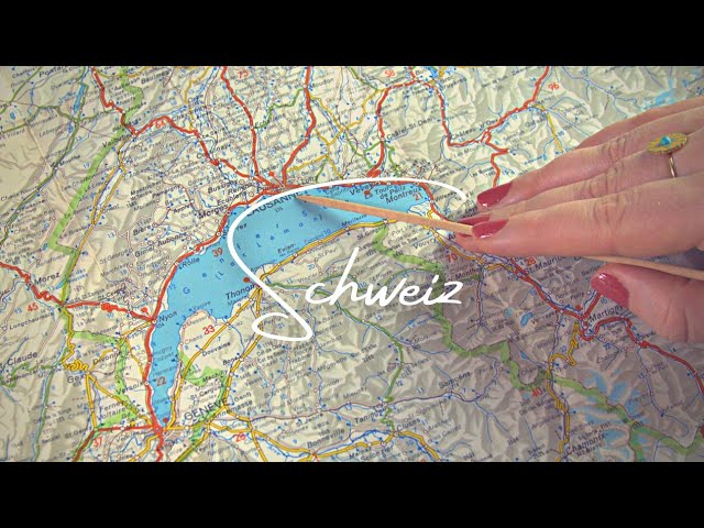 ASMR DE - Topographic map of Switzerland (gentle voice, Austrian German)