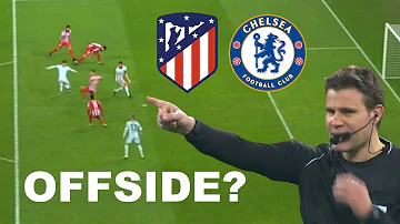 Giroud Not Offside? Bicycle Kick Goal | Analysis: Atletico Madrid 0-1 Chelsea (Hermoso Assist)