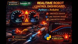 Lesson 25 | 🚀 Real-Time Robot Control Dashboard - Python + Arduino + Sensors