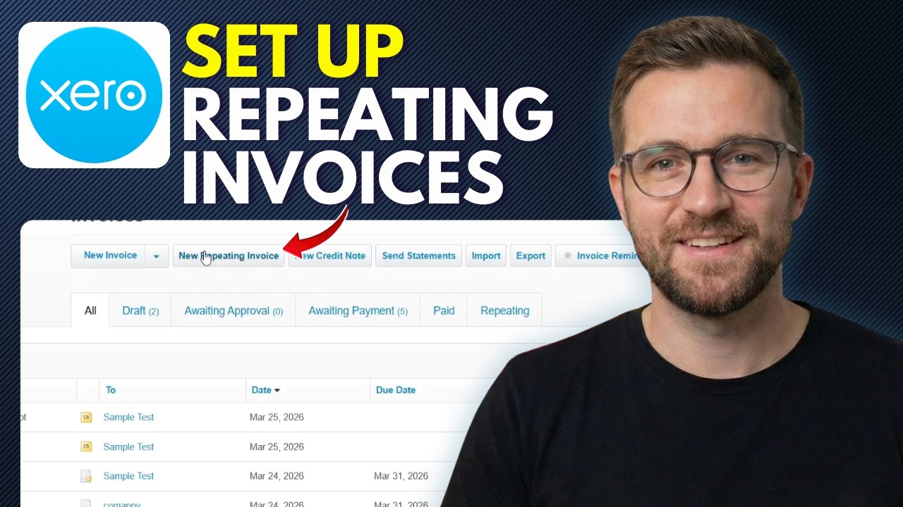 How to set up repeating invoices in Xero (Step By Step 2026) - YouTube
