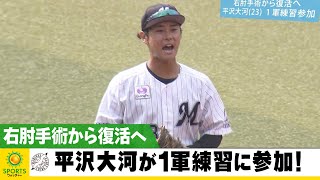 ロッテ 右肘手術から復活へ 平沢大河が1軍練習参加でハツラツプレー Youtube