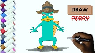 Drawing Perry The Platypus !!! How To Draw Perry The Platypus from Phineas and Ferb