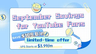 September Savings For Youtube Fans Hosting Plans Start 3.99M