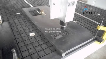 APEXTECH 2030 with 2 spindles CNC Router on engraving 2 same workpieces bakelite material 1