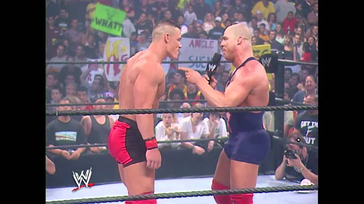 John Cena makes his WWE debut against Kurt Angle