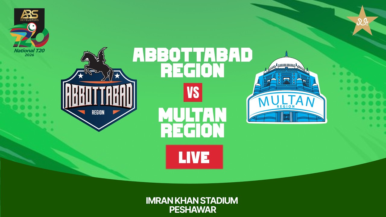 LIVE | Abbottabad Region - Multan Region | Match 03 | ABS Developers National T20 Cup | 2026