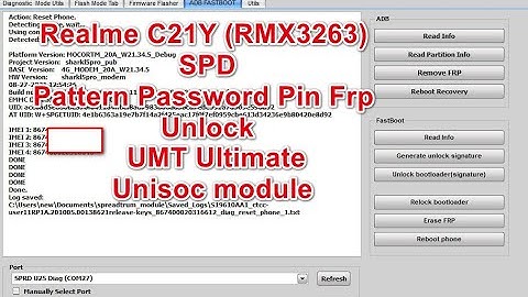 Realme C21Y (RMX3263) SPD Pattern Password Pin Frp  Unlock With UMT Ultimate Unisoc module