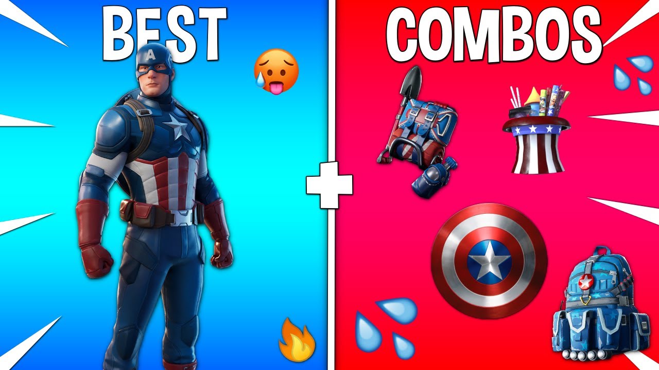 New Captain America Skin And Shield Combos In Fortnite Youtube