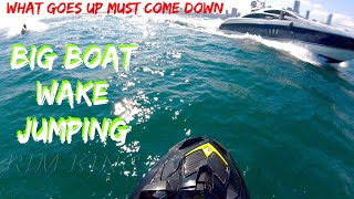 WHAT GOES UP MUST COME DOWN | BIG JUMPS | BOAT WAKE JUMPING IN LAKE MICHIGAN | By RIM KING | JETSKI