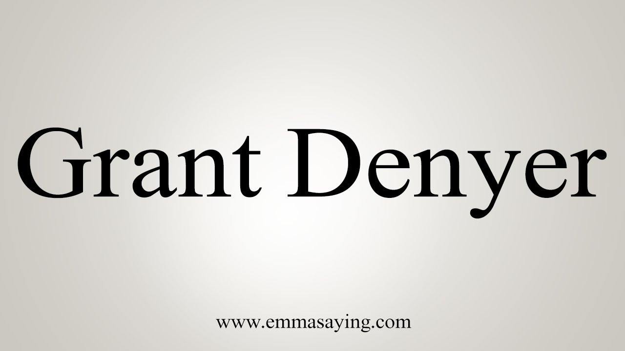 how to say in english jamun How To Pronounce Grant Denyer