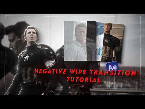 Negative Wipe transition tutorial on after effect✨