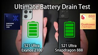 S21 Ultra - Exynos 2100 vs Snapdragon 888 Battery Life Comparison Drain Test | Shocking Results ! screenshot 4