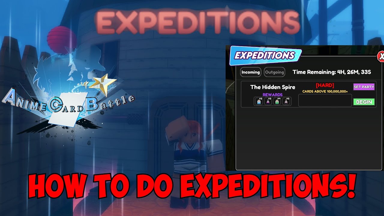 HOW TO DO EXPEDITIONS IN NEW ANIME CARD BATTLE UPDATE 3! Roblox - YouTube